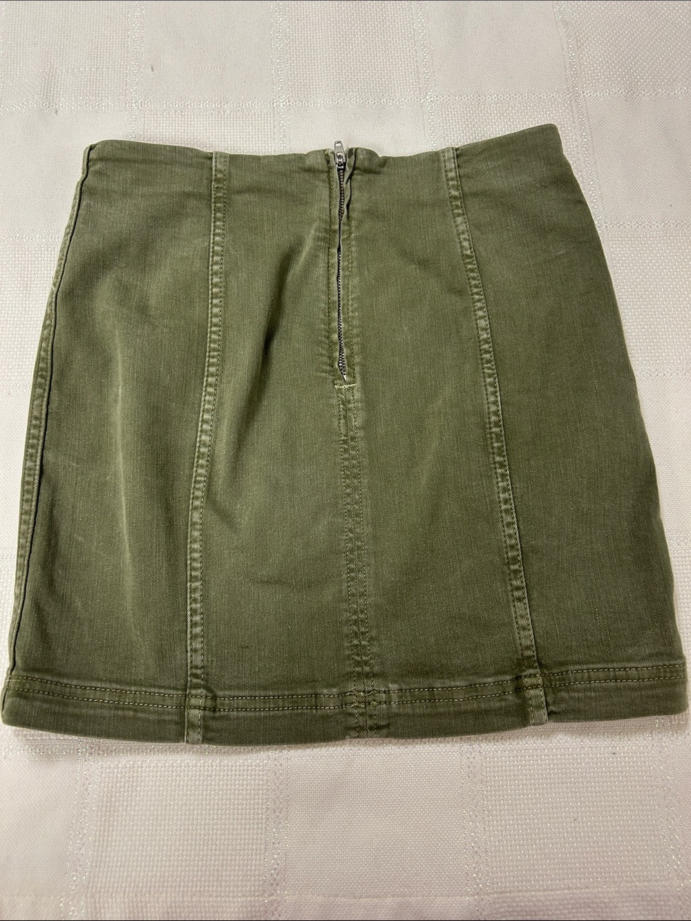 Free People Olive Green Panel Mini Skirt image 2